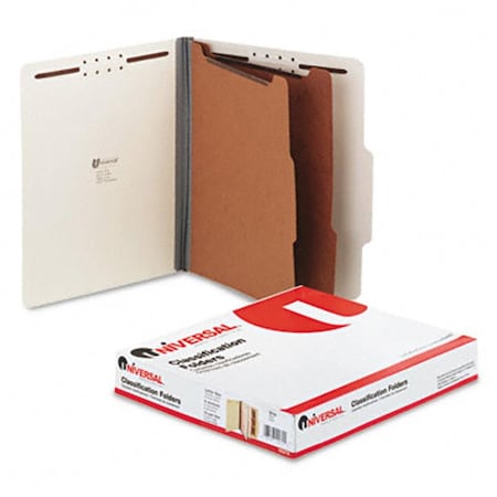 Universal Battery Universal Pressboard Classification Folder Letter 6-Section Gray 10272